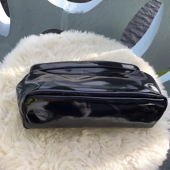 Christian Dior Parfums Black High Shine Faux Leather Clutch - Picture 3 of 11